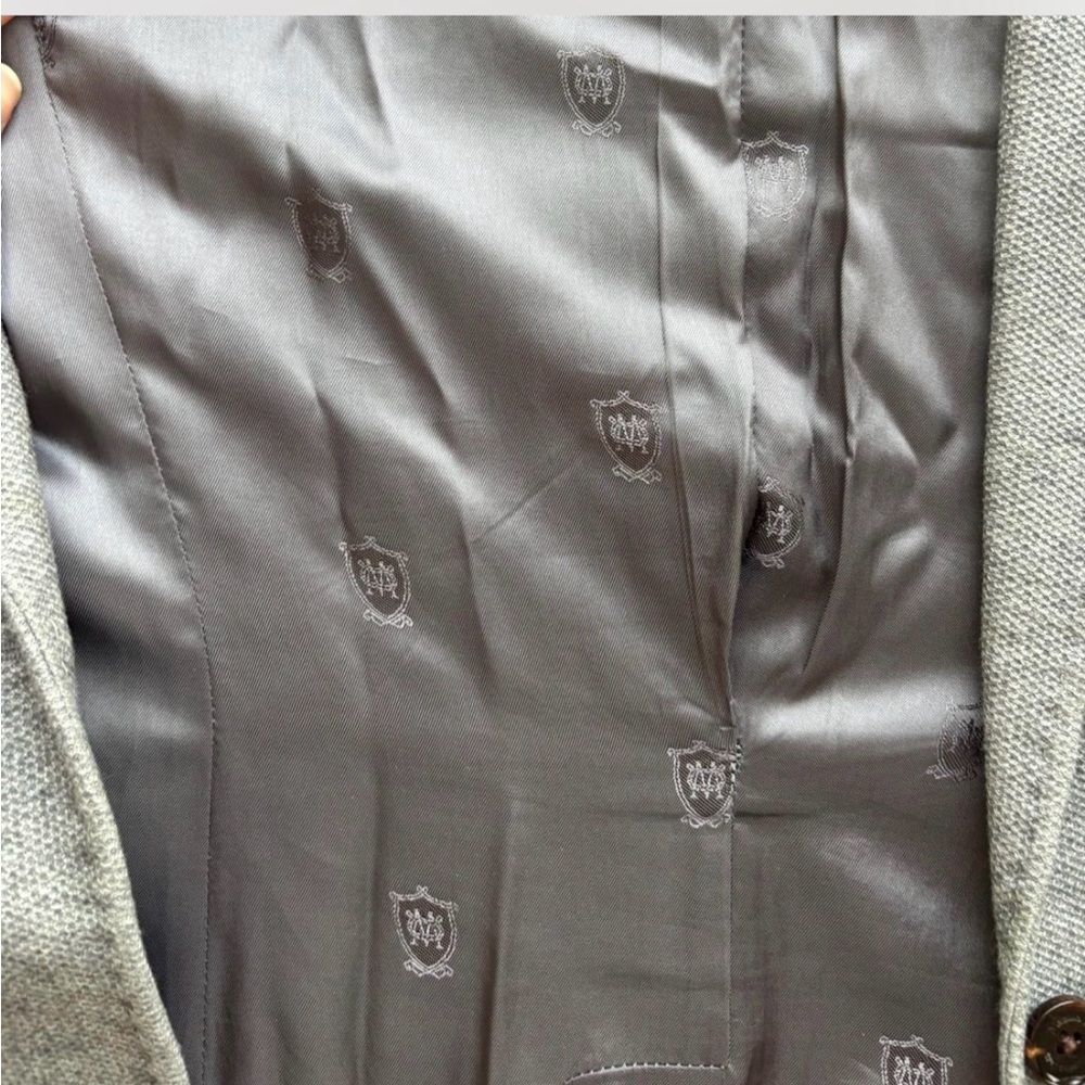Grey Wool Blend Tailored Blazer - Picture 3 of 5